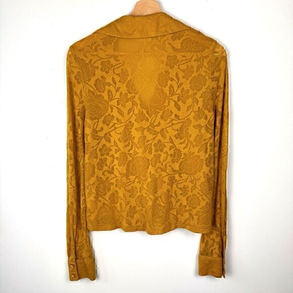 NWOT Anthropologie Maeve Fall Feminine Cottagecore Floral Burnout Wrap Top Sz. S - Picture 5 of 15